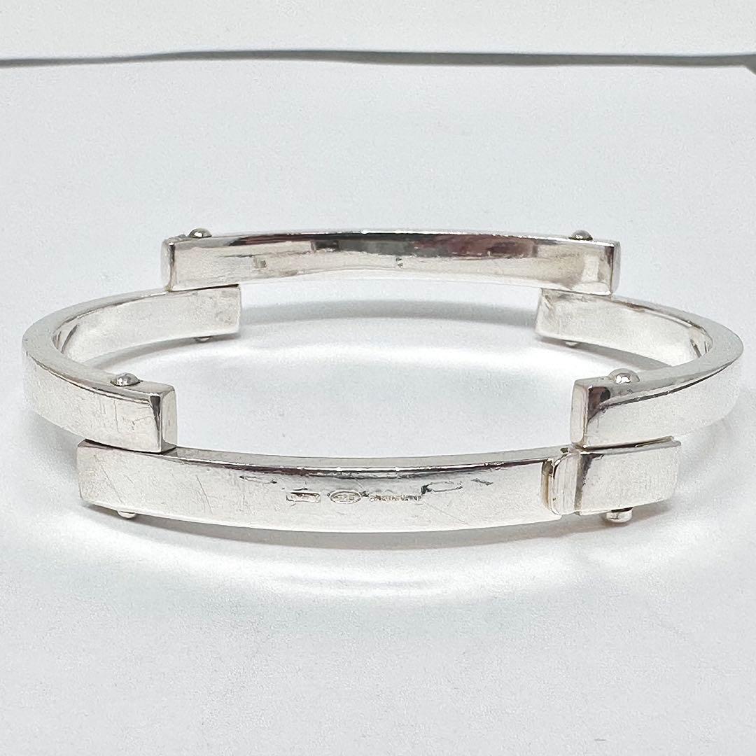 GUCCI グッチ　バー　リンク　シルバーブレスレット　バングル　925