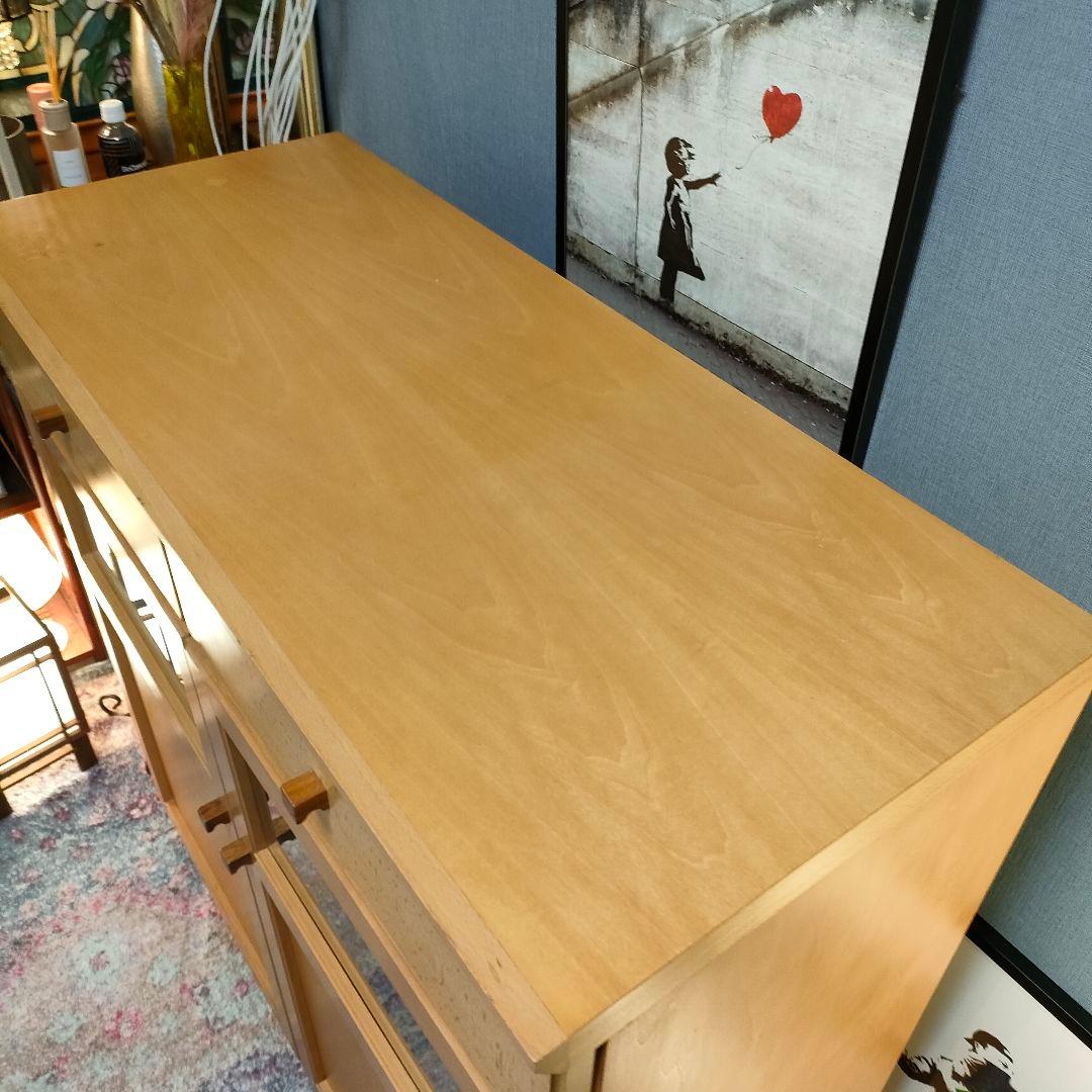 日進木工 キャビネット サイドボード ビーチ材 収納家具 飛騨家具