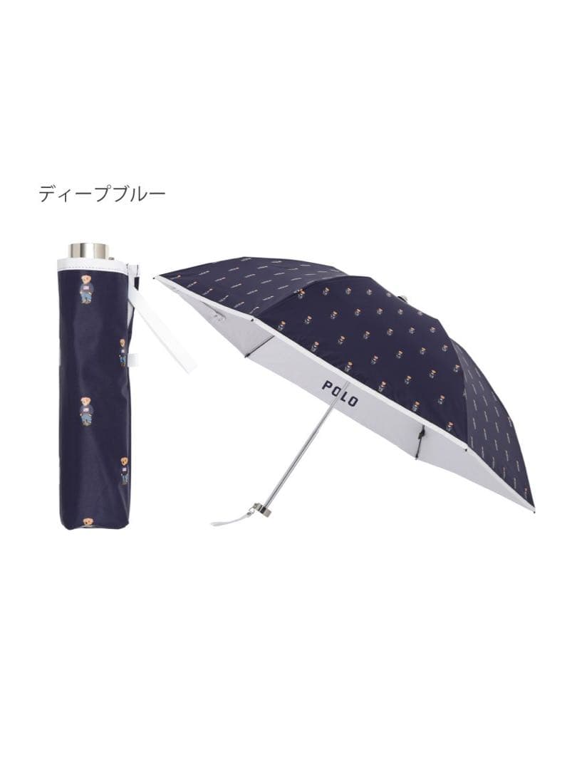 POLO RALPH LAUREN 晴雨兼用日傘 折りたたみ傘 ポロベア遮光UV