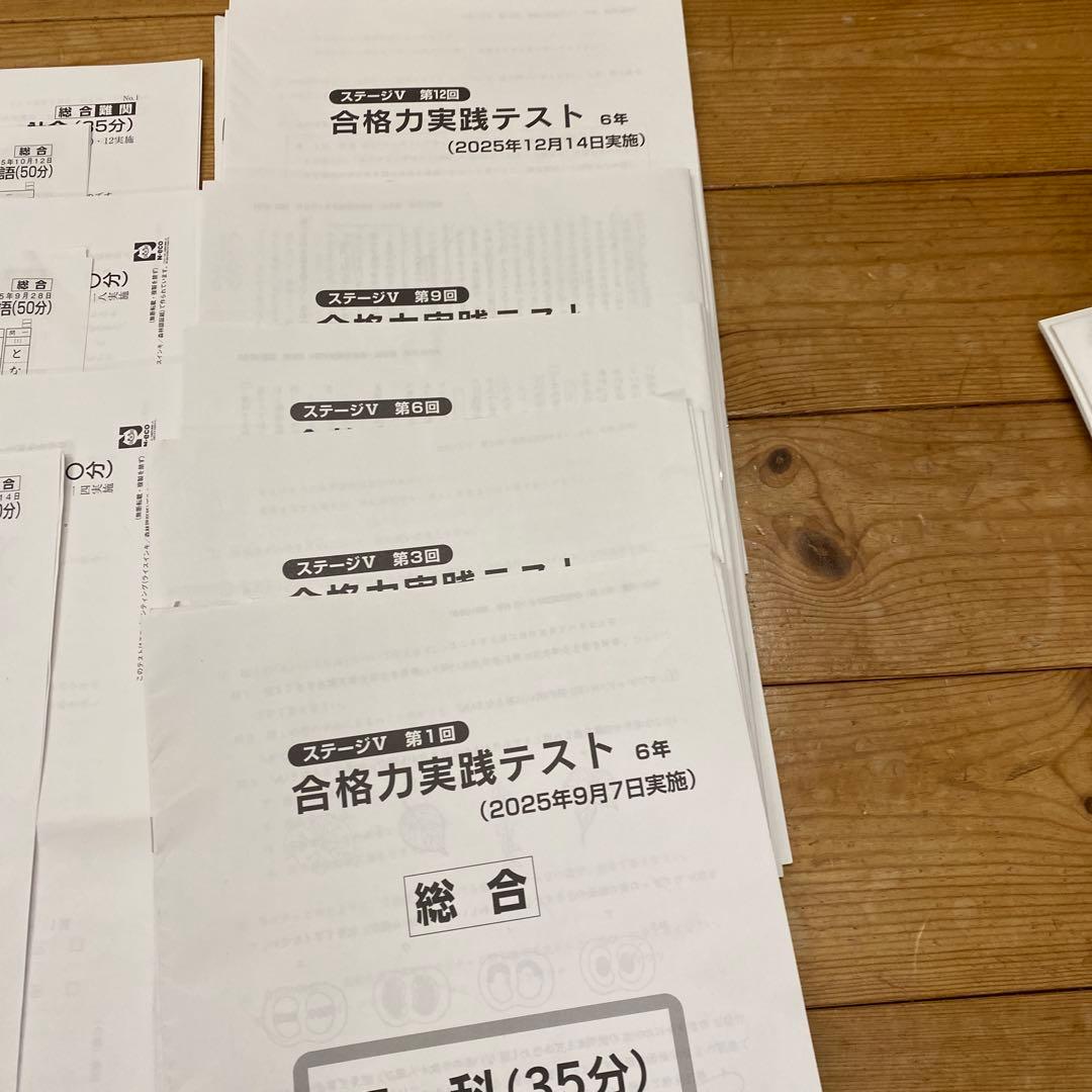 6年後期合格力実践テスト・日能研合格力育成テスト、ファイナルテスト