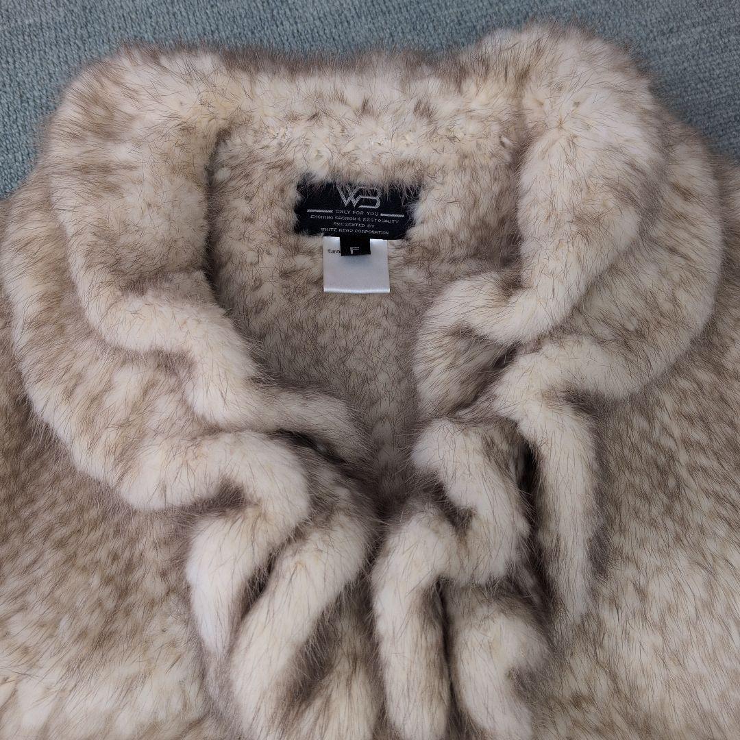 フリル付きミンクケープ　シュシュ