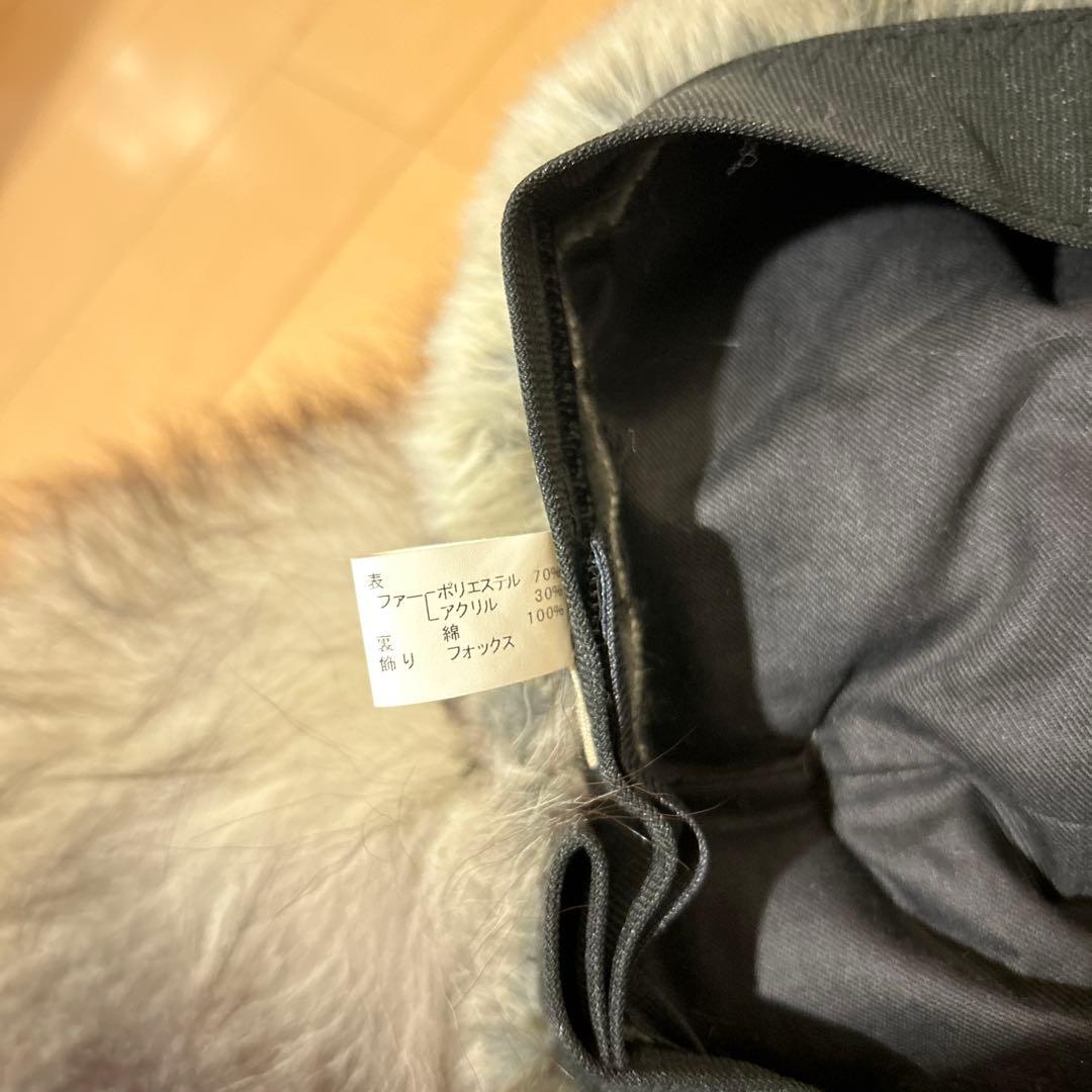 CA4LA キツネしっぽ付　ロシア帽 尻尾リアルファー バラ色の帽子 フォックス