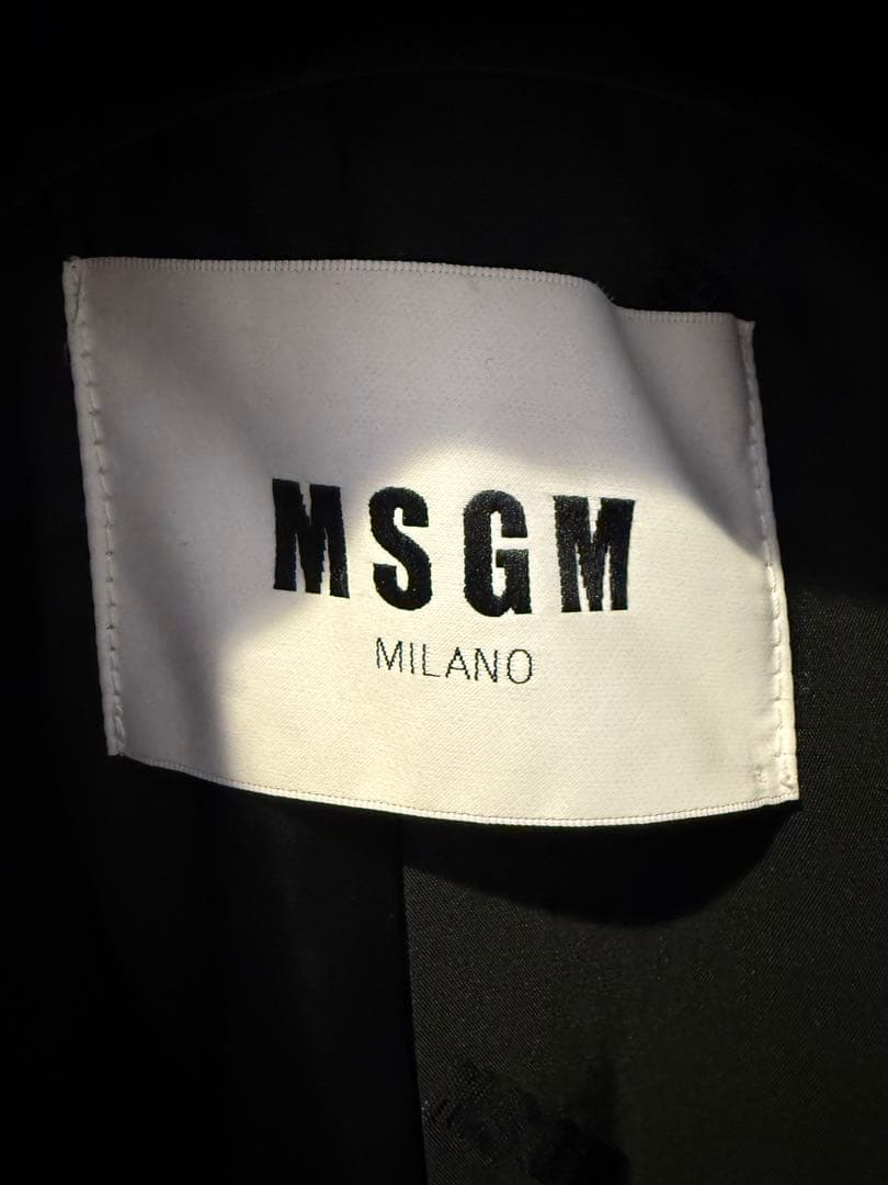 samイタリア製MSGM ハウンドトゥース柄 ロングコート