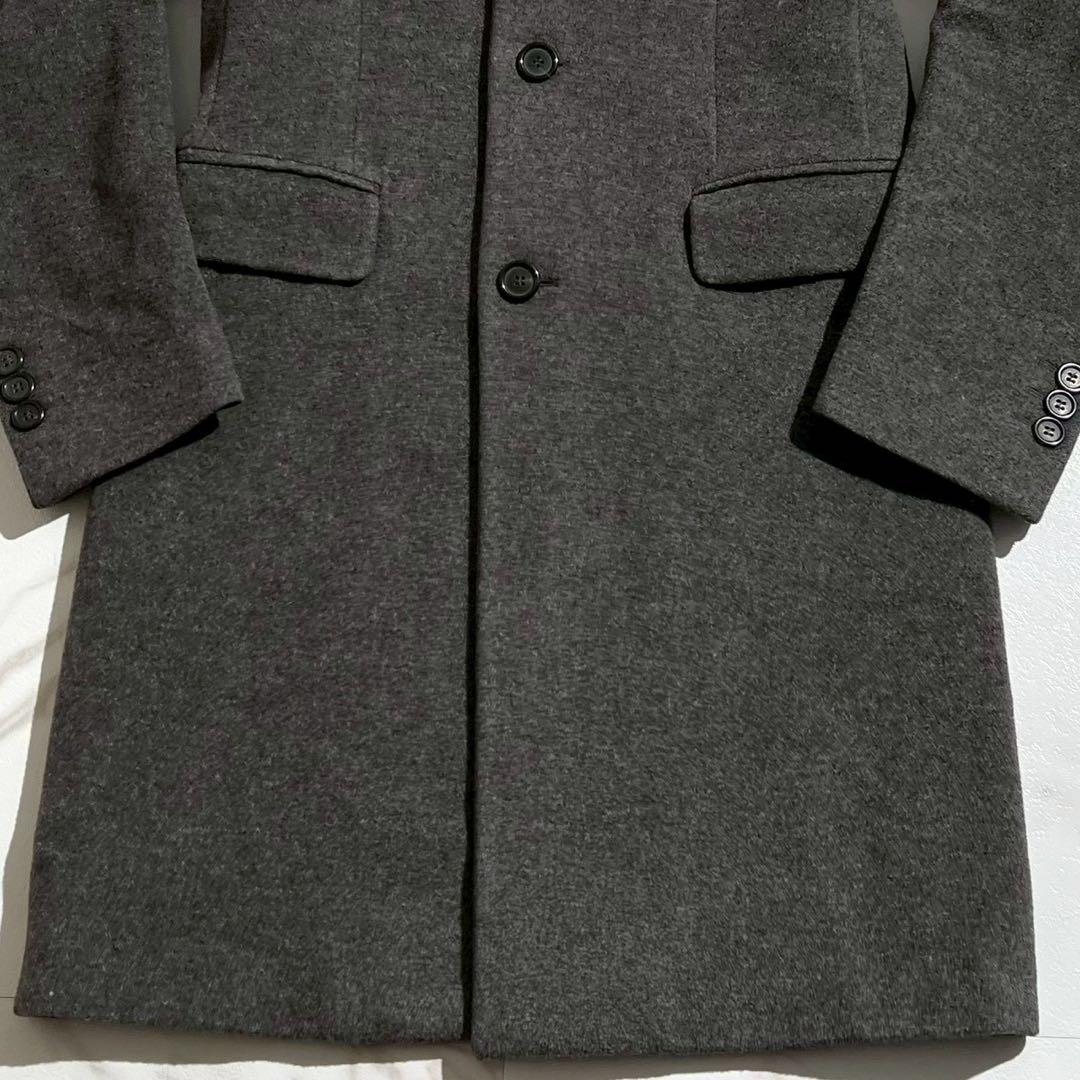 美品 PRADA チェスターコート 2018年製 カシゴラ グレー 【187】
