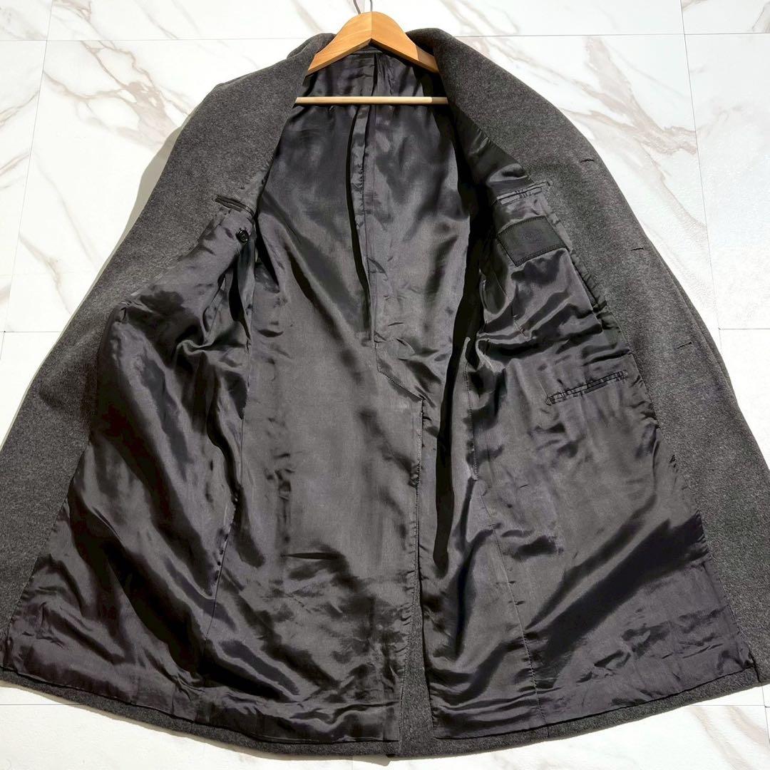 美品 PRADA チェスターコート 2018年製 カシゴラ グレー 【187】