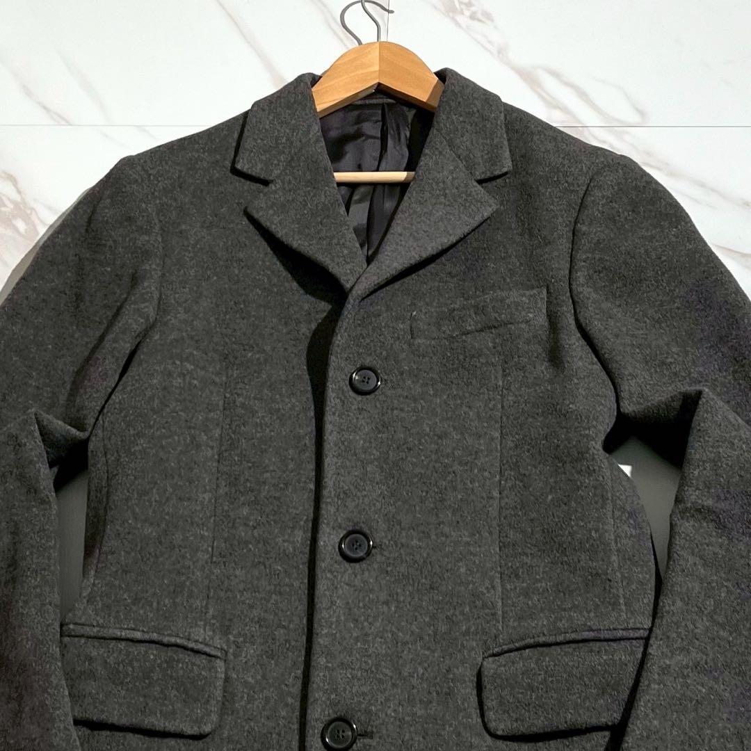 美品 PRADA チェスターコート 2018年製 カシゴラ グレー 【187】