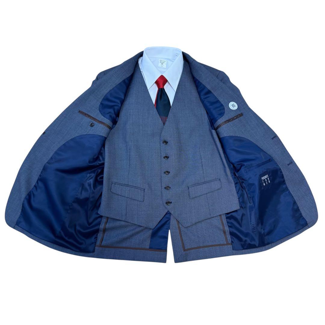 PERSON'S FOR MEN スーツ3ピース　上下　ネイビー　AB7(XL)