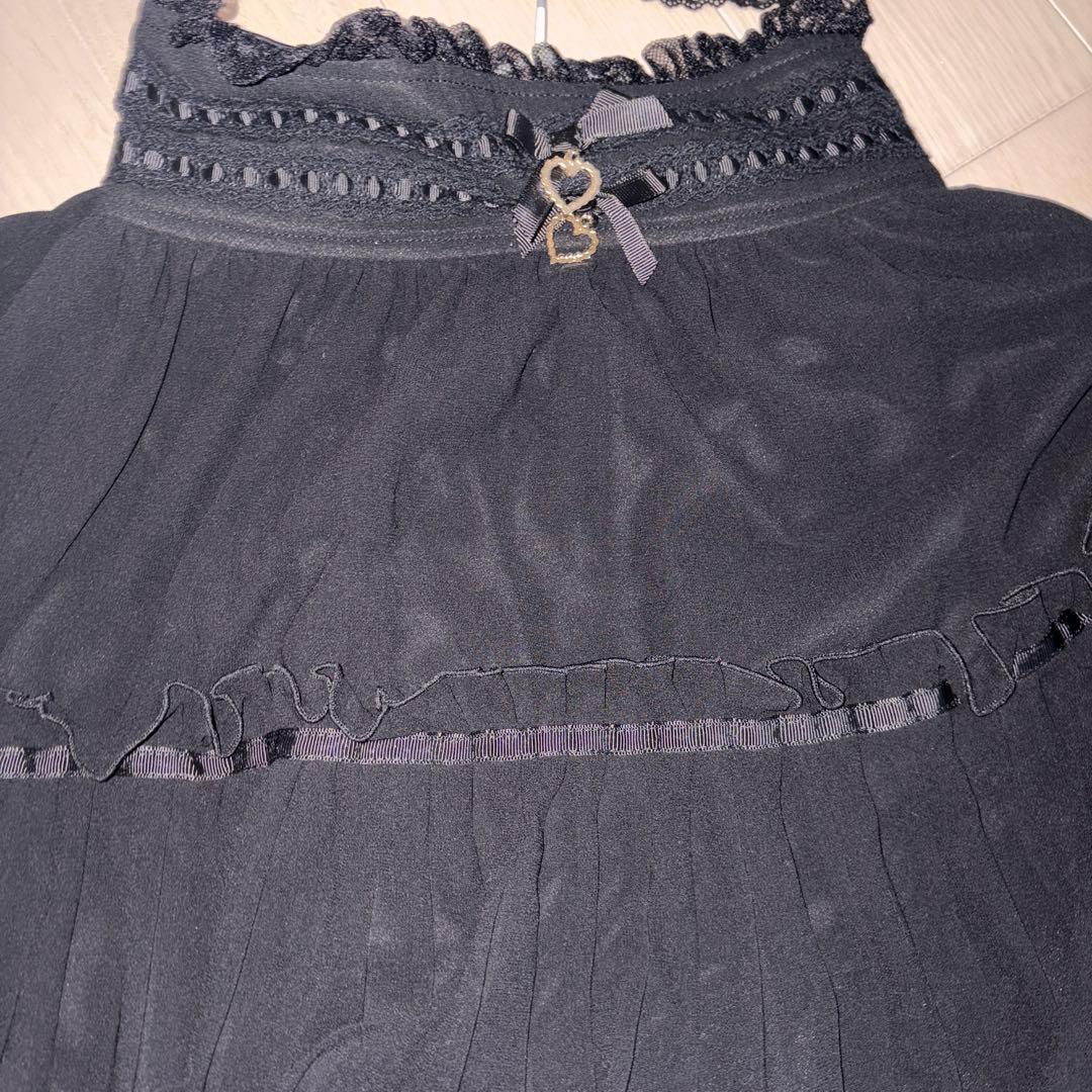 LIZLISA リズリサ オフショルシフォンセットアップ 黒