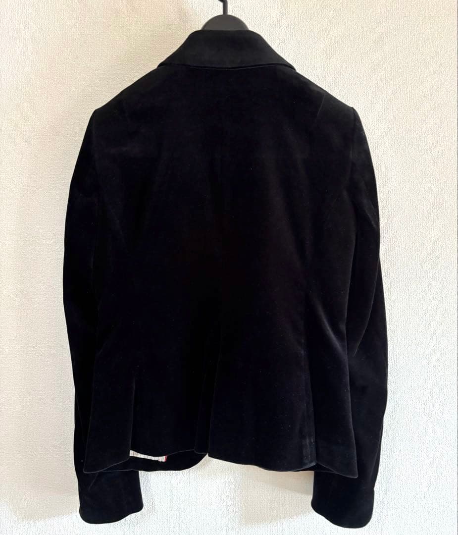 la.f ブラック ベルベットテーラードジャケット　Sサイズ