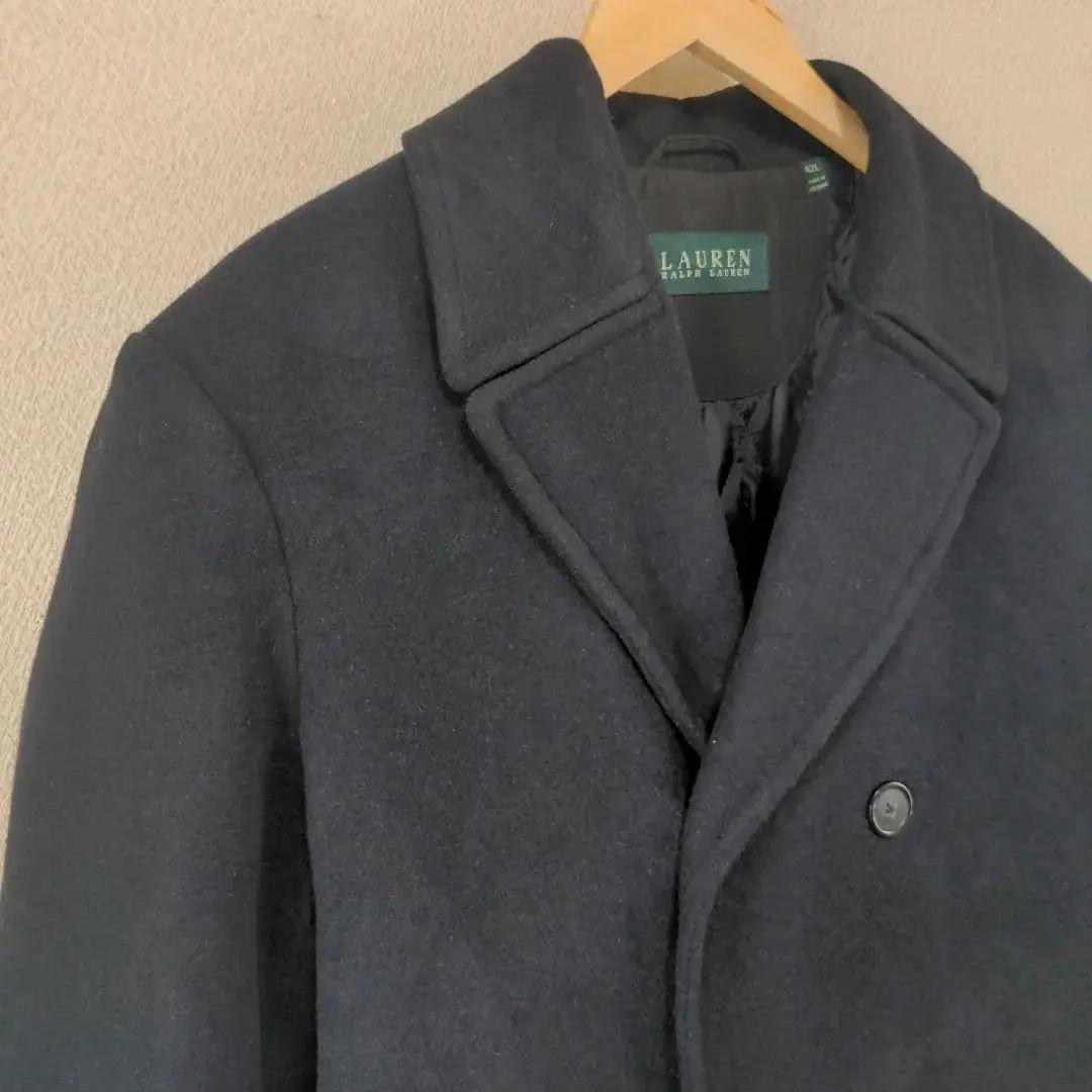 ラルフローレン メルトン ハーフコート サイズ42L ネイビー US古着