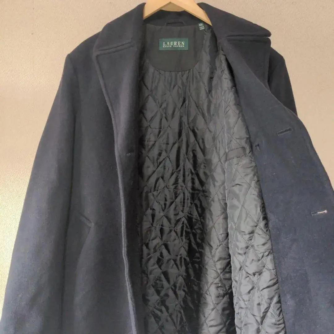 ラルフローレン メルトン ハーフコート サイズ42L ネイビー US古着