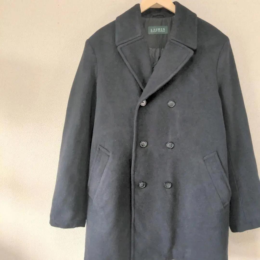 ラルフローレン メルトン ハーフコート サイズ42L ネイビー US古着