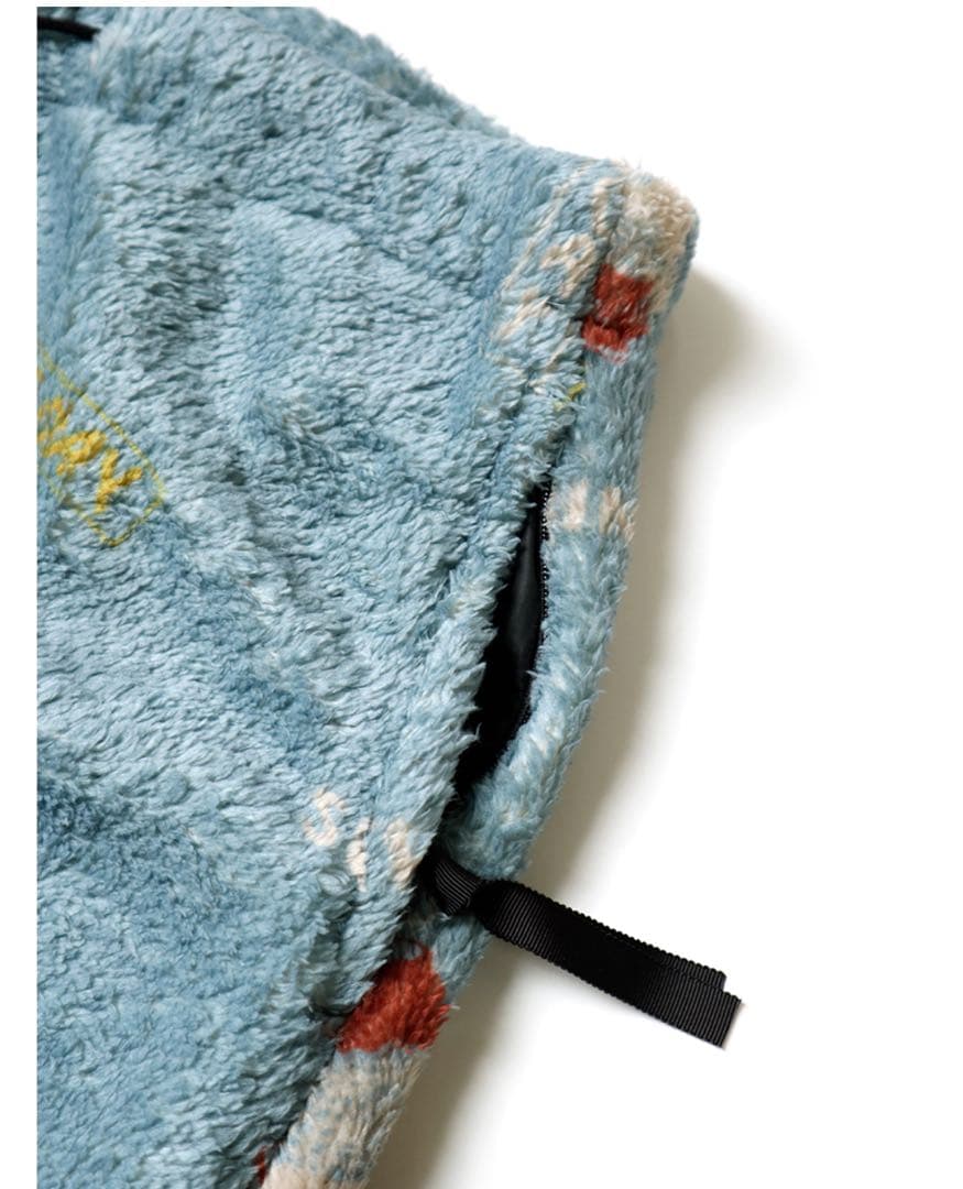 新品　KAPITAL 総柄フリース　パンツ　4 ライトブルー　キャピタル　水色