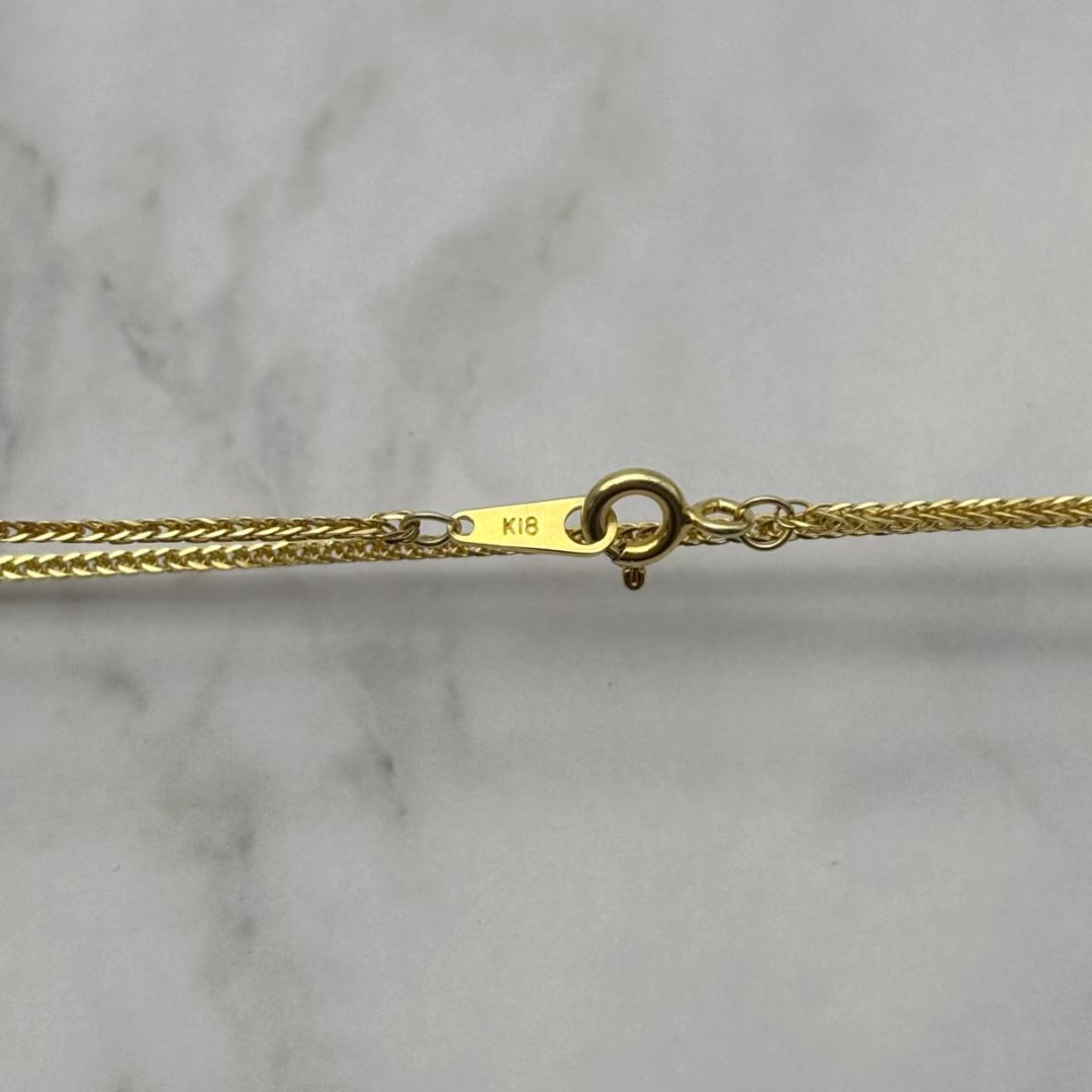 K18ゴールド ツイストチェーン ネックレス 約45cm