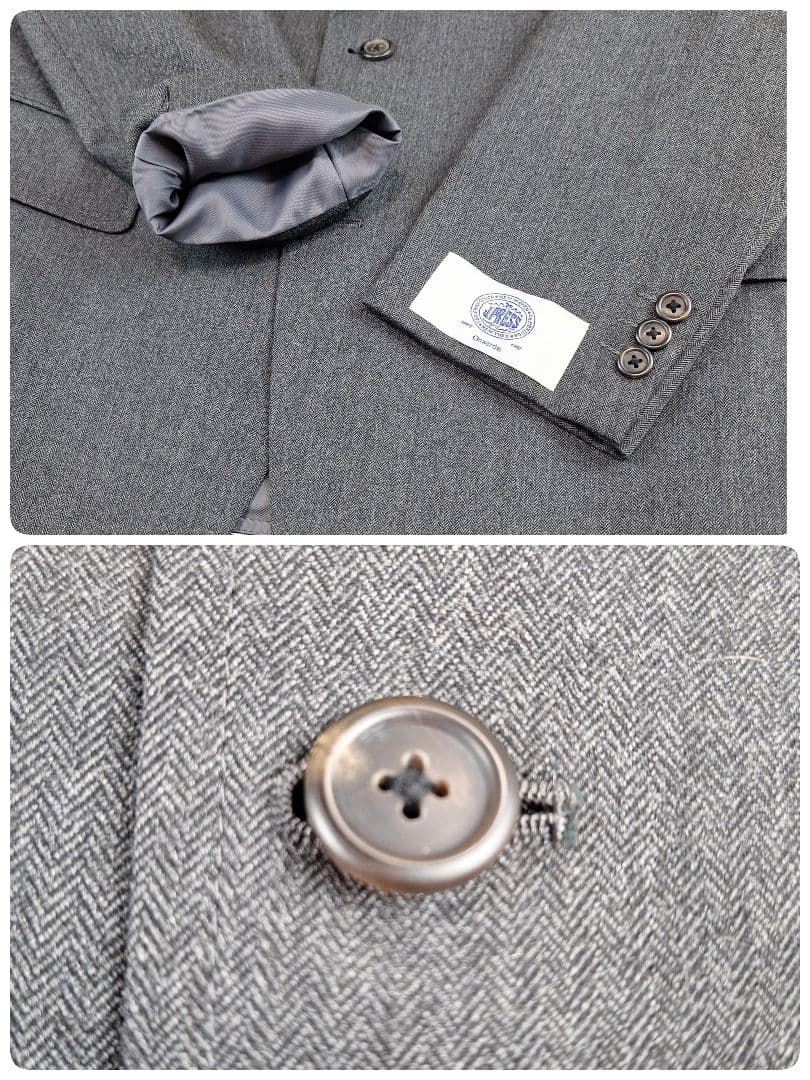 未使用品✨J.PRESS ヘリンボーン　テーラードジャケット+ベスト　A5　M