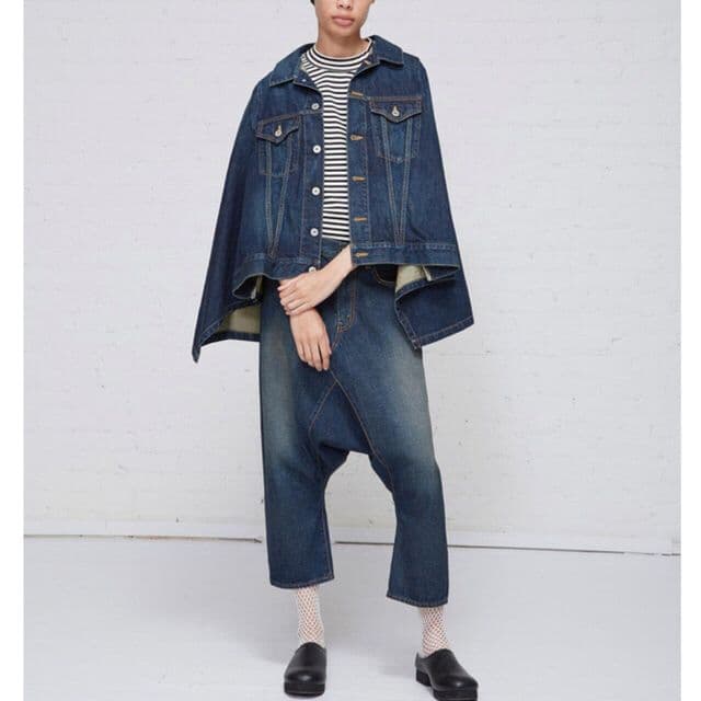 JUNYA WATANABE　リメイク　デニム　ジャケット　ポンチョ　ケープ