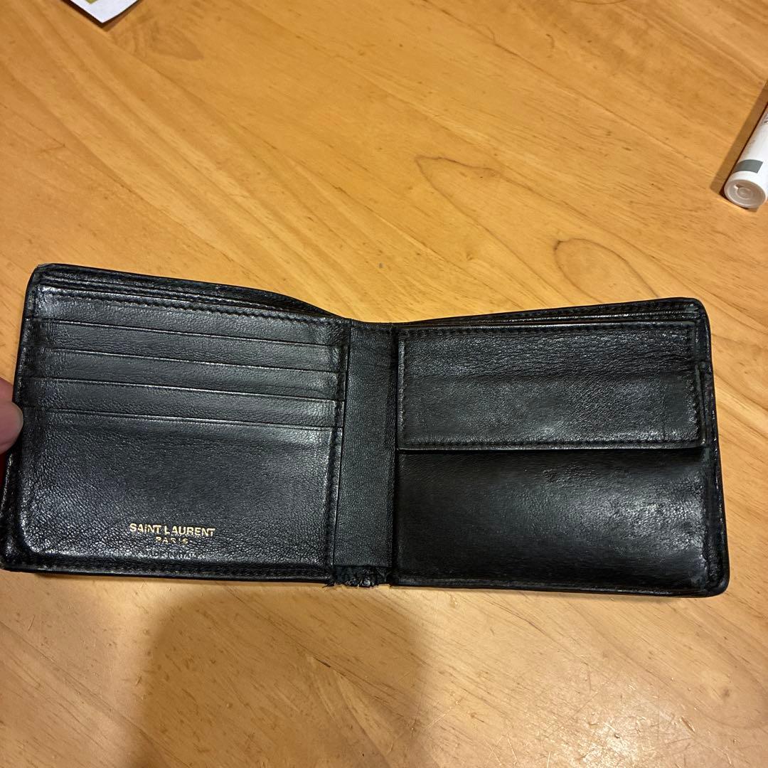 SAINT LAURENT 二つ折り財布 黒