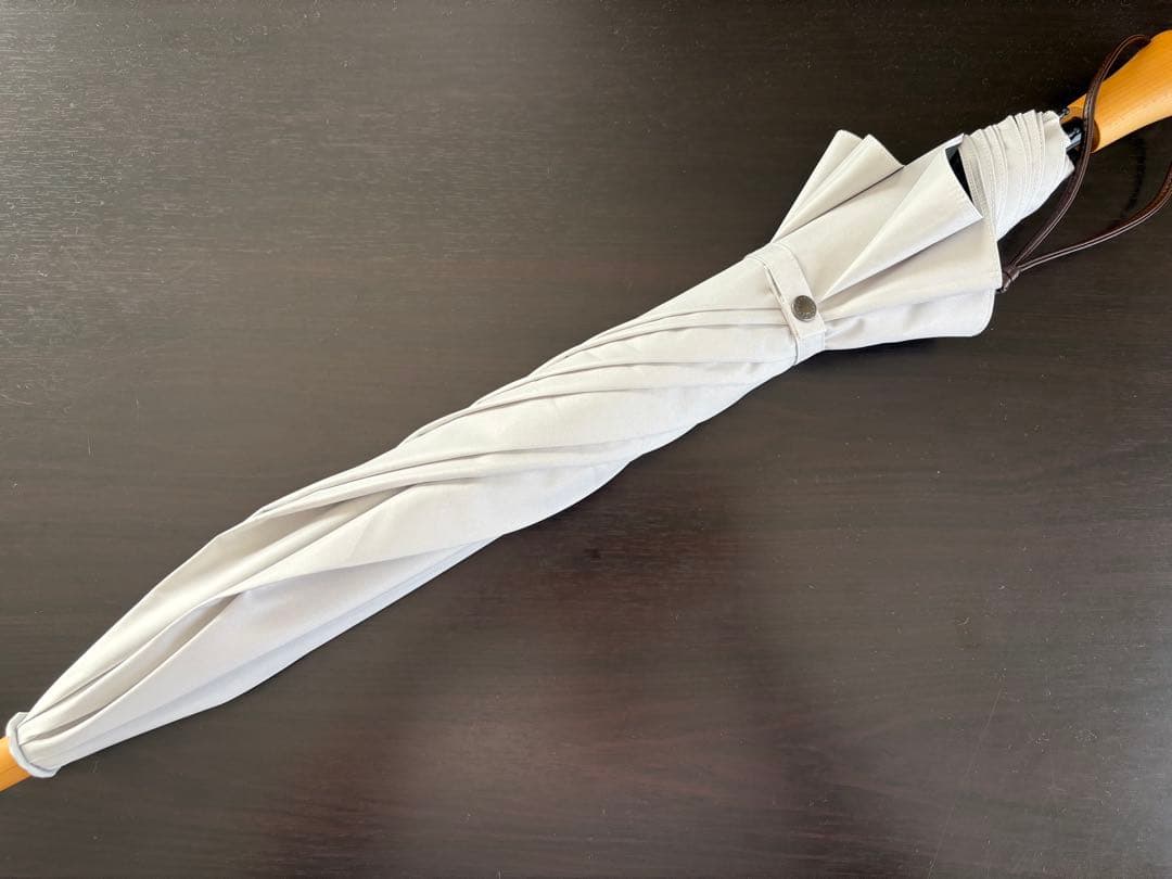 サンバリア100　2段折日傘　無地ホワイト