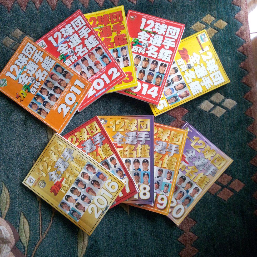 プロ野球12球団全選手名鑑1981-2020　40冊　＋　サインボール