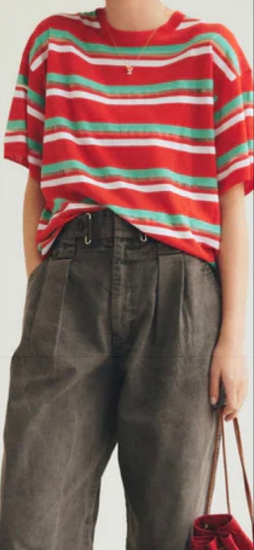 ★新品、タグ付き★ザ シンゾーン マルチカラー クルーネック ニット 半袖