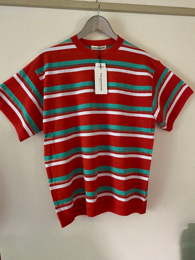 ★新品、タグ付き★ザ シンゾーン マルチカラー クルーネック ニット 半袖