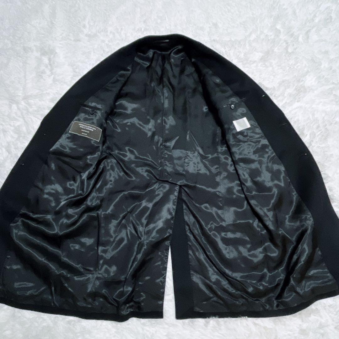 《極美品 2025 現行品》EDIFICEチェスターコート ウールカシミヤ 黒