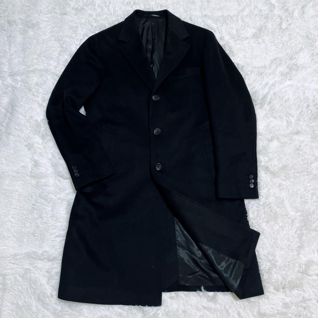 《極美品 2025 現行品》EDIFICEチェスターコート ウールカシミヤ 黒