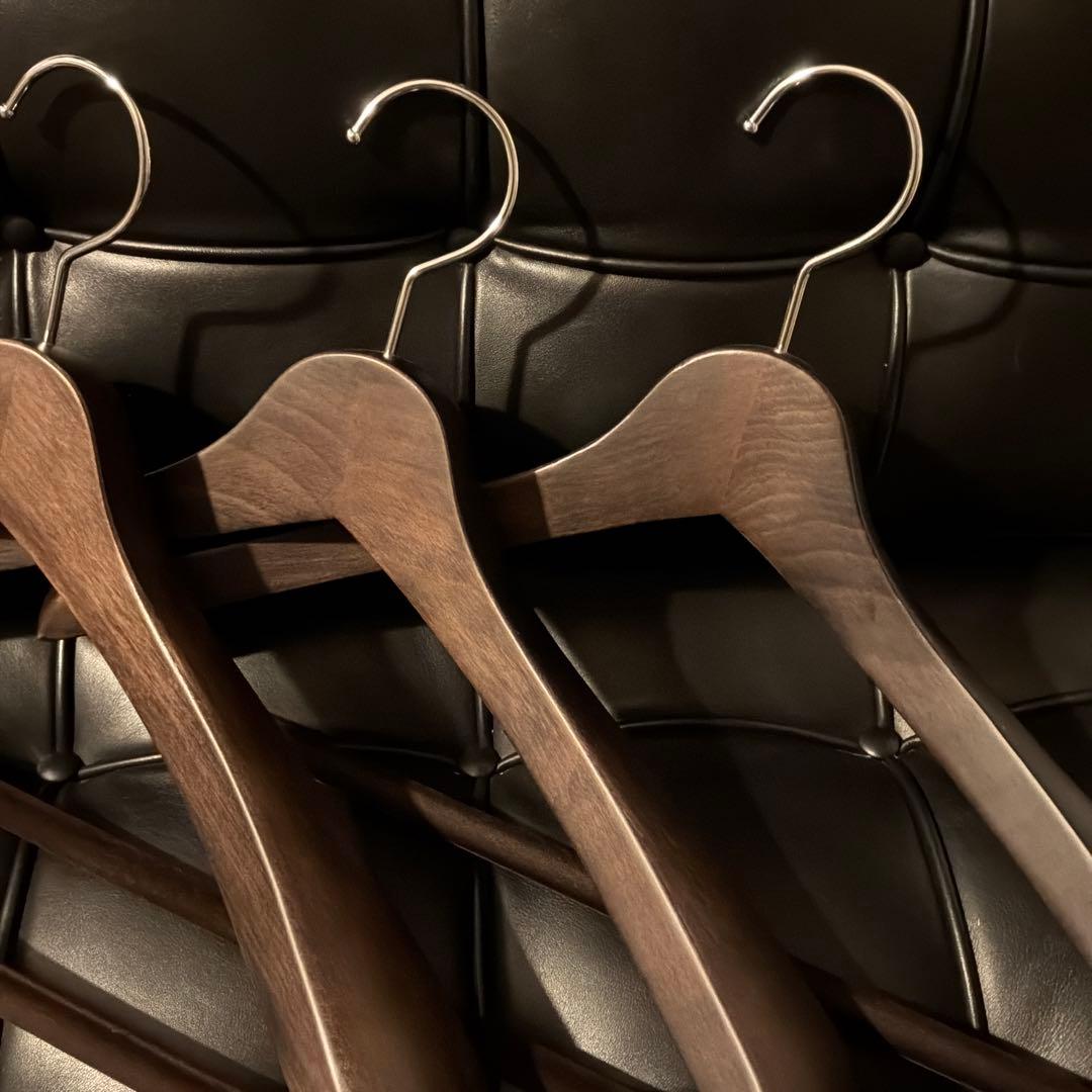 中田ハンガー メンズスーツ用3本セットNAKATA HANGER フェルトバー付