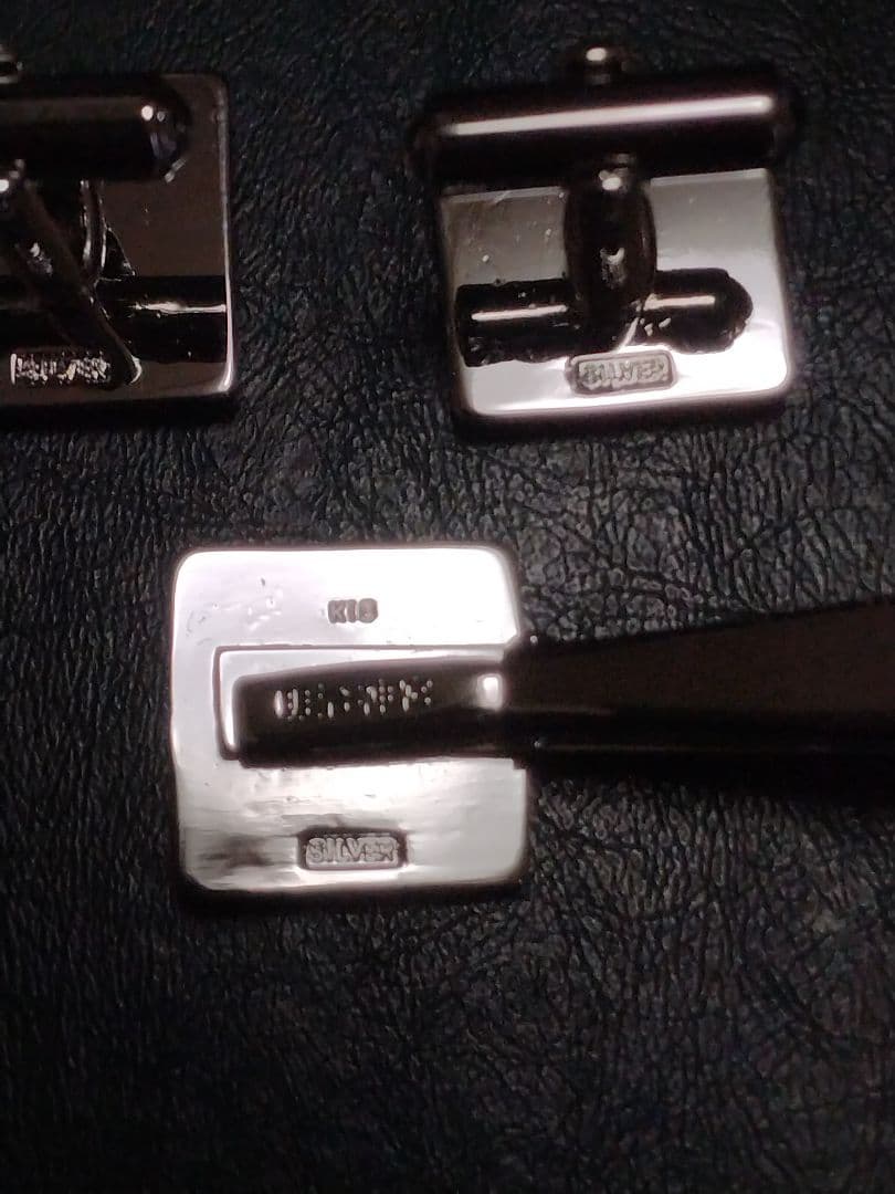 【K18】明治神宮K18＆シルバーネクタイピン·カフスセット!!