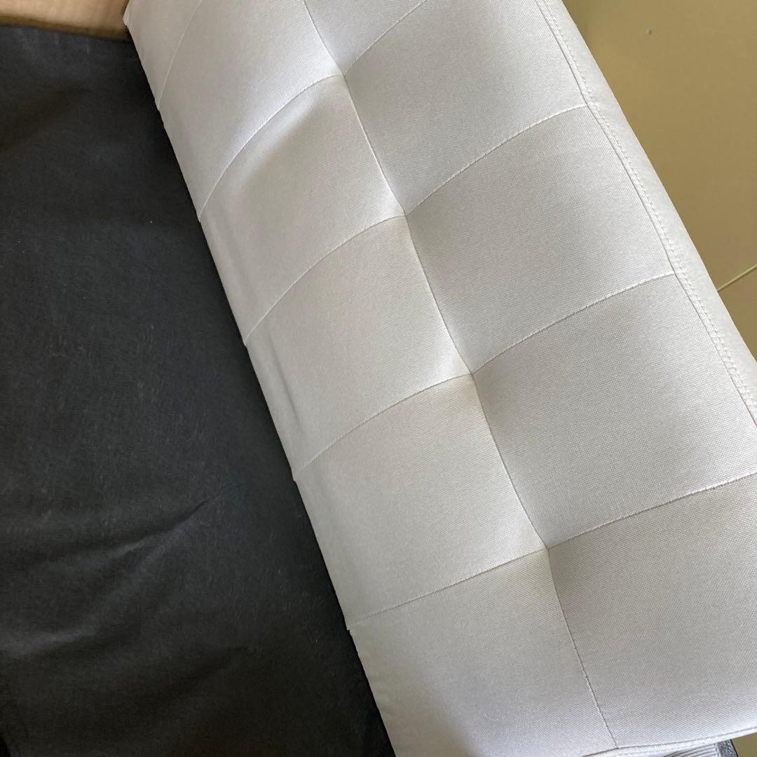 ソファー 2人掛け 肘付き 天然木脚 幅約110cm 簡単組み立て 2WAY