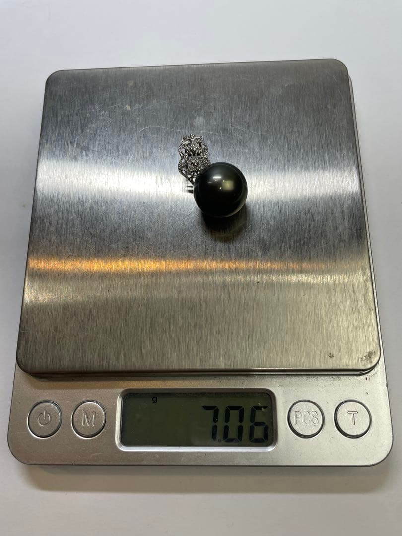 k18WG 本真珠　ネックレストップ　アクセサリー　レディース　チャーム