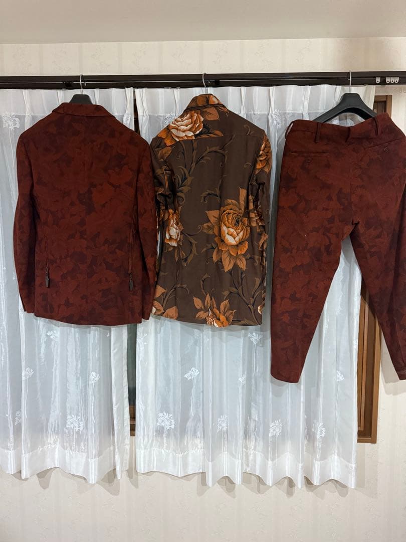 入手不可14aw ヨウジヤマモト フローラル ジャケット パンツ 3ピースセット