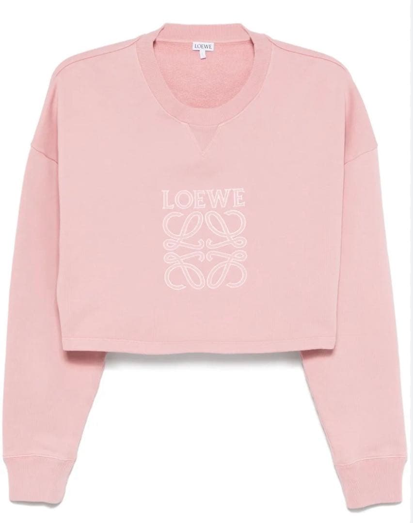 LOEWE ロエベ クロップド スウェット XS ピンク（2025SS・正規品）