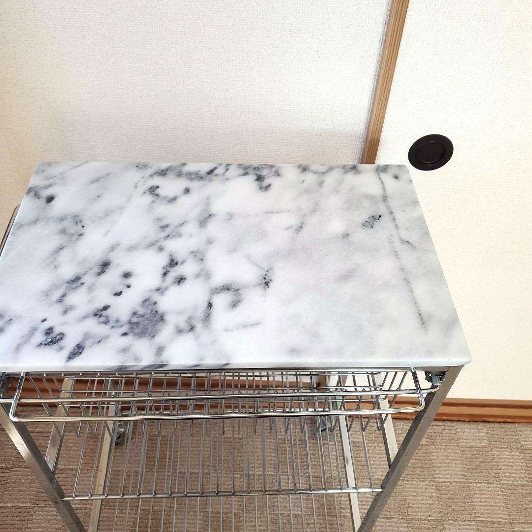 アスプルンド マーブルトップトローリー L キッチンワゴン キャスター付き