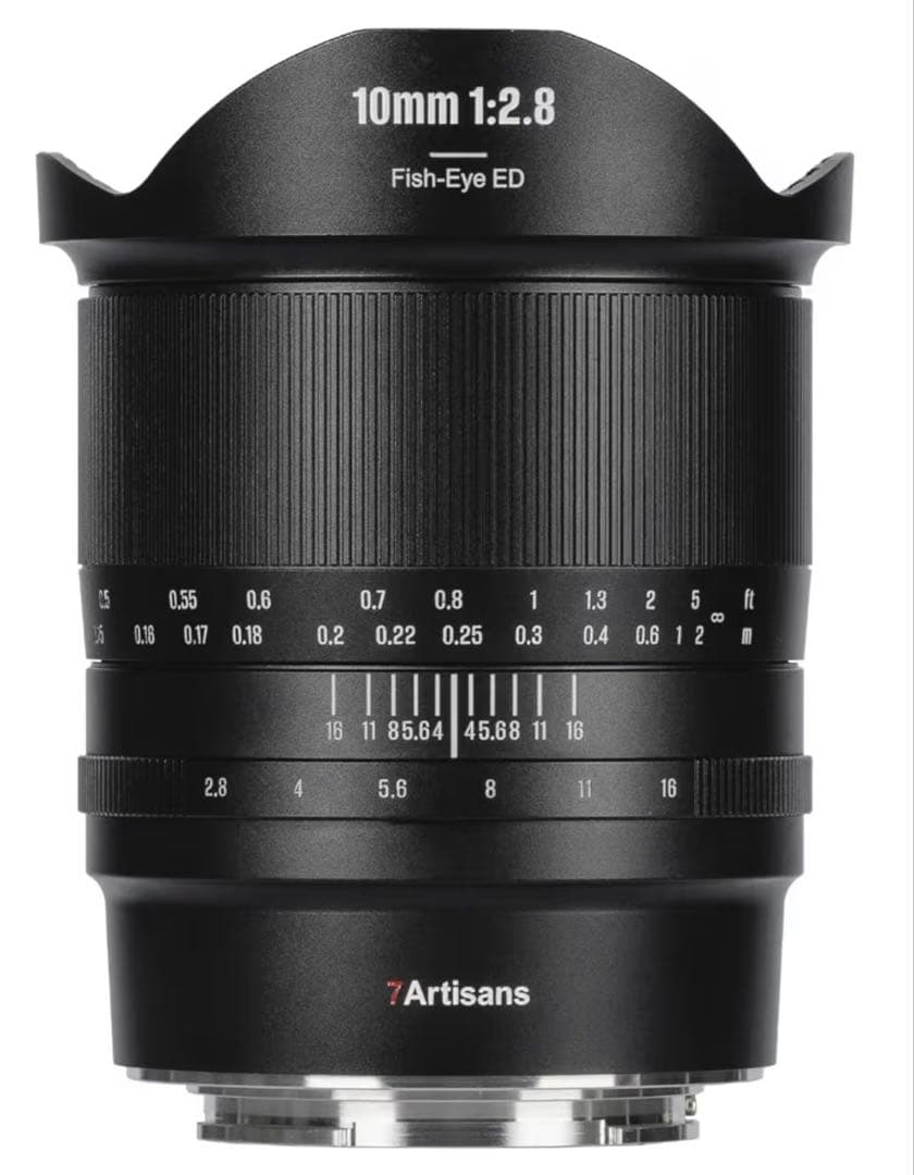 7Artisans 10mm F2.8 Ⅱレンズ fish-eye ED
