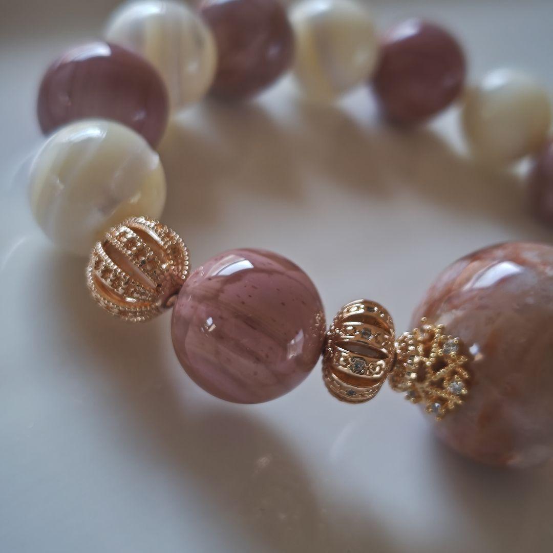 新作♡特大フォッシルコーラル、ピンク阿拉善瑪瑙、マザーオブパール