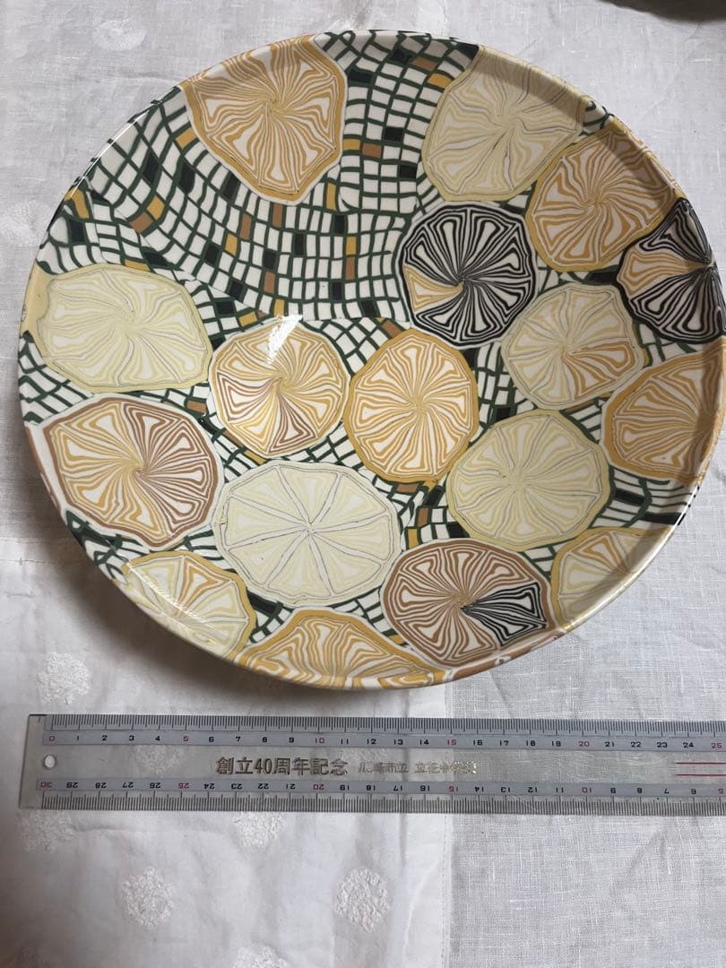 もも　ハラダマホ／練り上げ／ミカン模様の陶器製ボウル