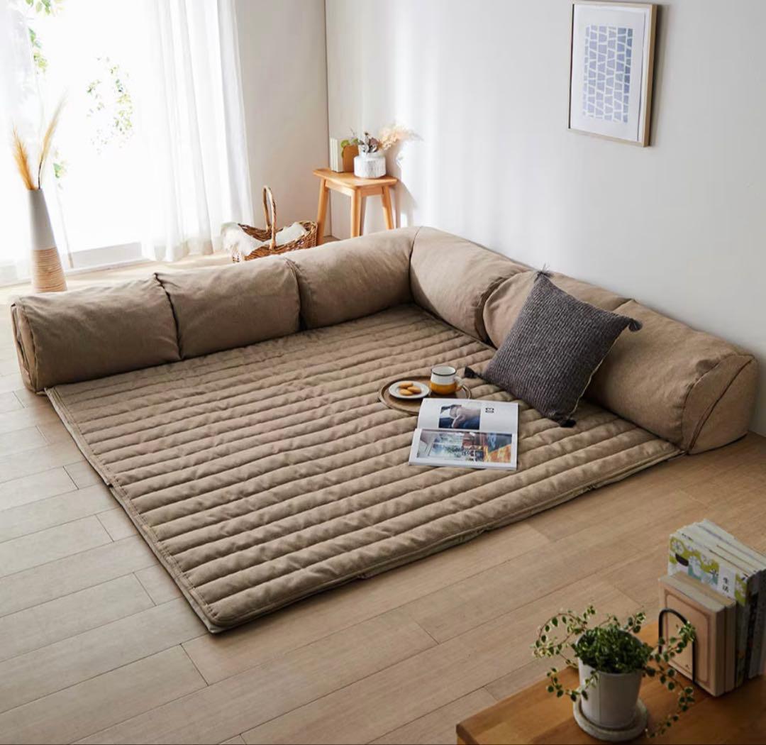 ベルメゾン グータラグ ラグが洗えるコーナーローソファーセット