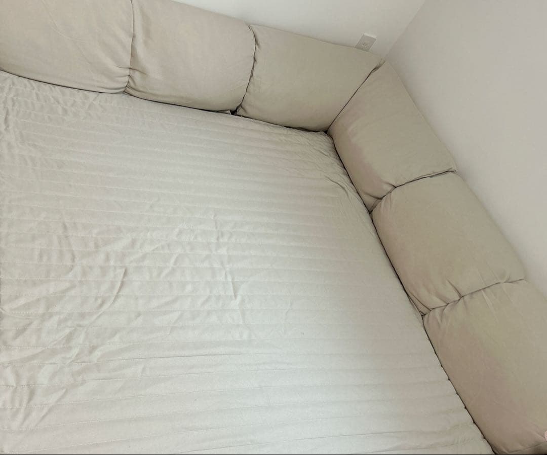 ベルメゾン グータラグ ラグが洗えるコーナーローソファーセット