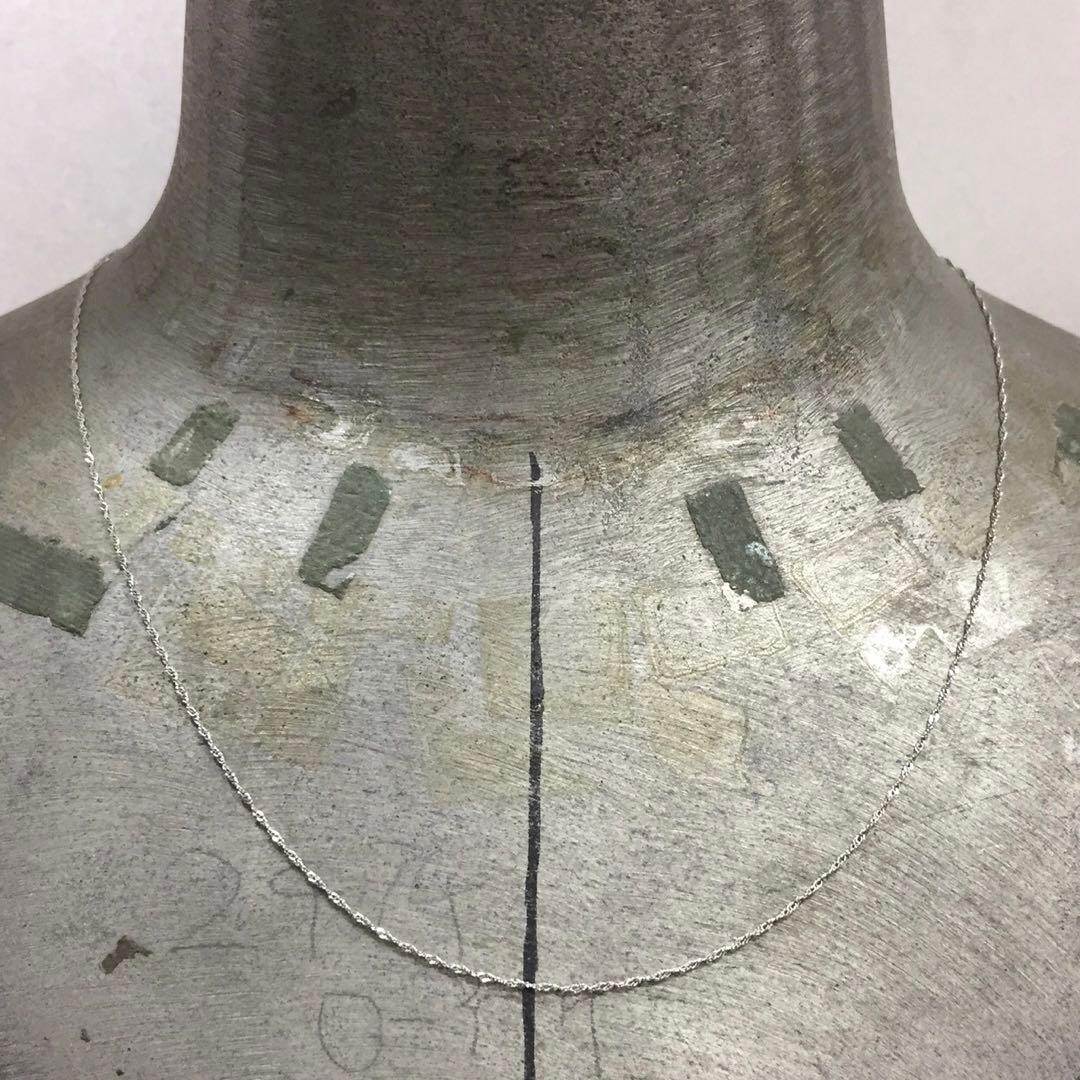 プラチナ　スクリューネックレス 50cm pt850 シンプルチェーン