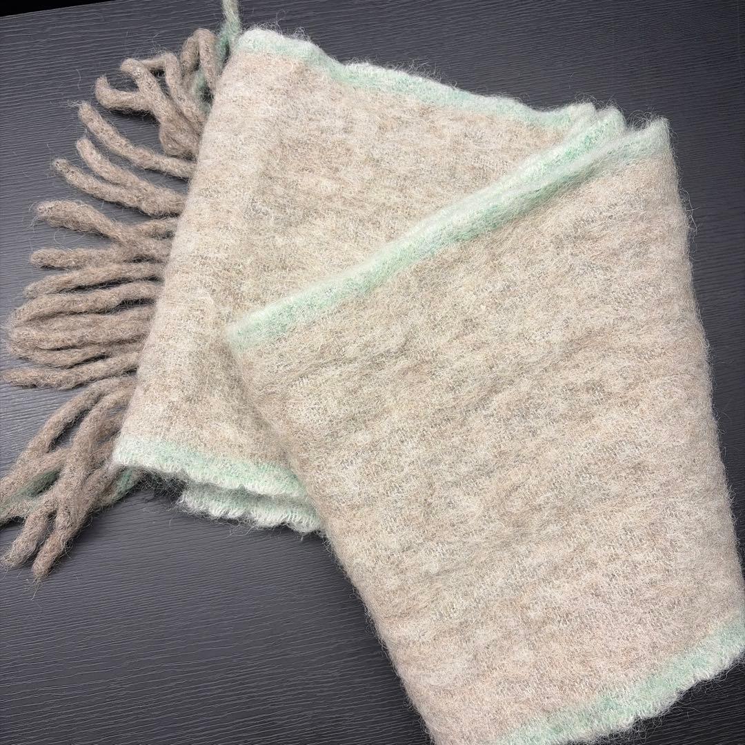 Acne Studios マフラー　ベージュ　グリーン