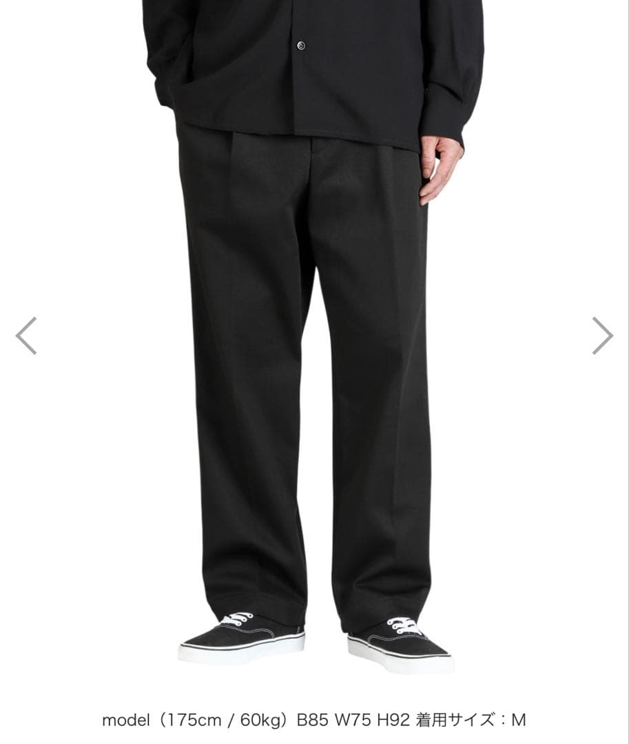 ワコマリア　チノ　トラウザー　　ブラック　パンツ