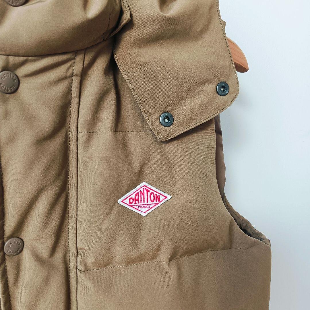 【美品】DANTON ダウンベスト キャメル ダントン メンズ 38