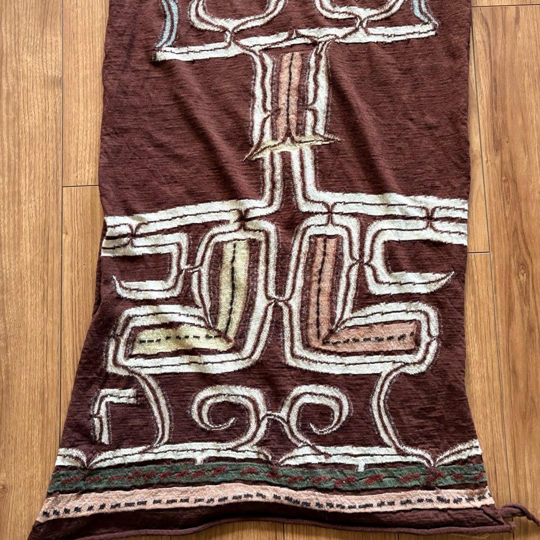 希少　美品　KAPITALマフラー　アイヌ紋様 縮絨ウール　ストール 男女兼用