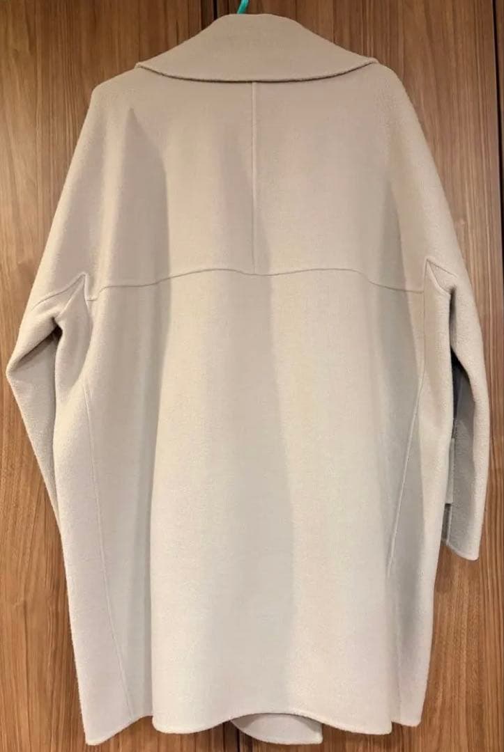 Mila Owen フラップポケットハーフ丈コクーン接結コート