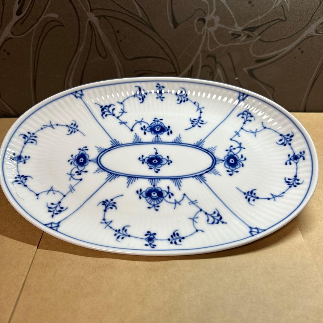 ロイヤルコペンハーゲンブルーブルーテッドプレインオーバルディッシュ23.5