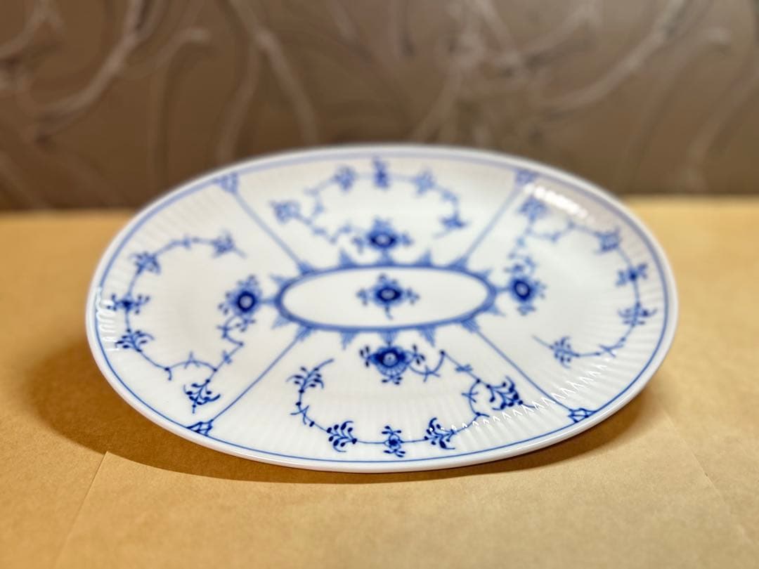 ロイヤルコペンハーゲンブルーブルーテッドプレインオーバルディッシュ23.5