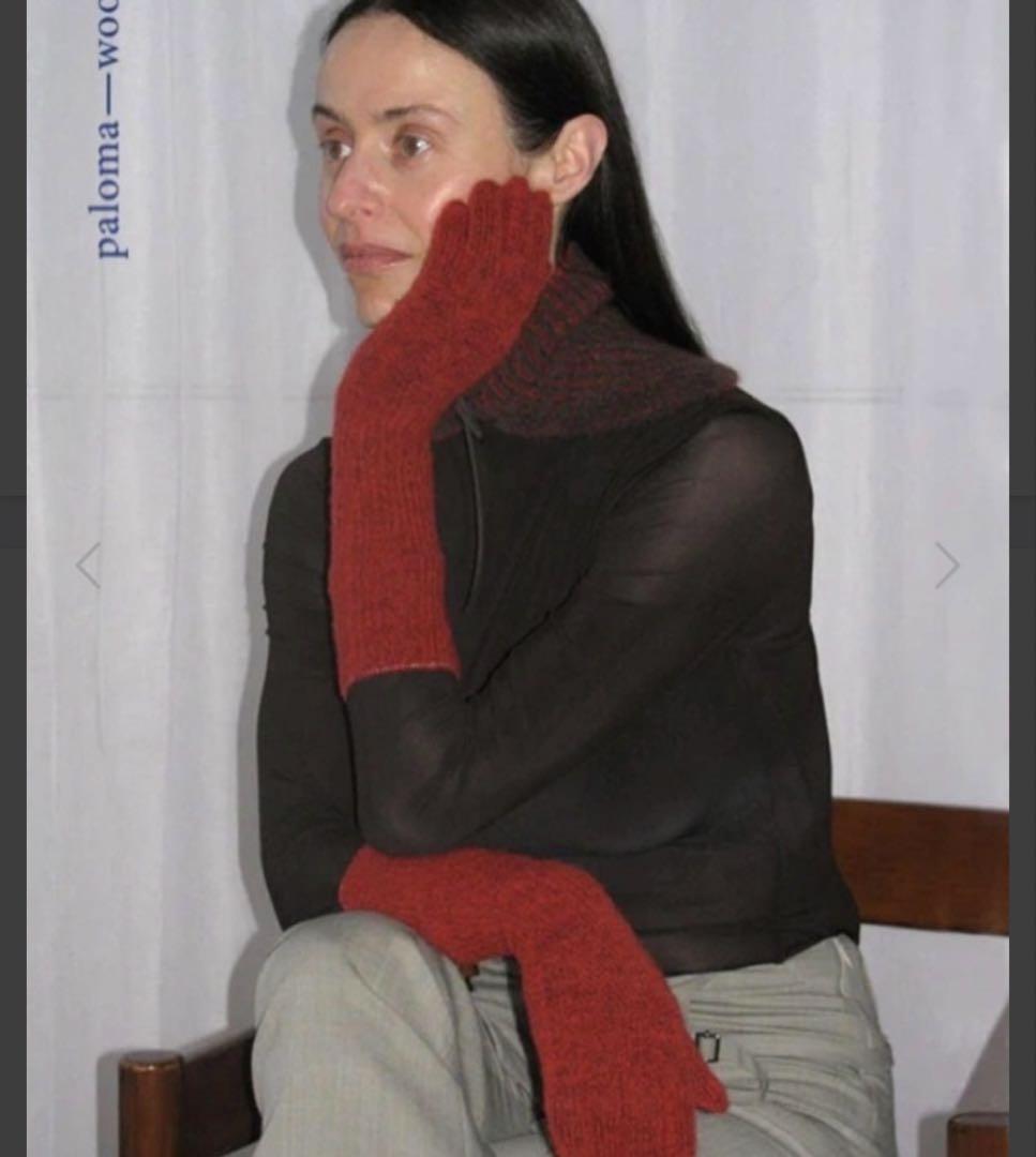 レア商品⭐︎ [Paloma Wool]新品.未使用ロングニット手袋　赤　通勤用