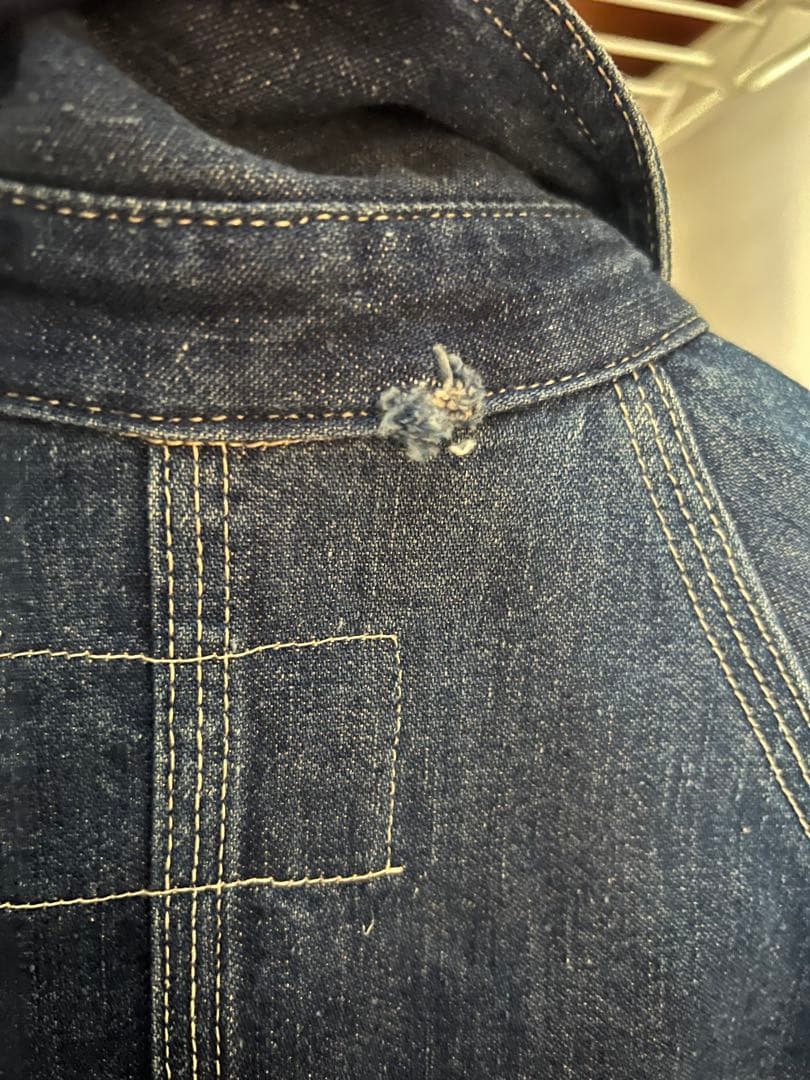 断捨離　カバーオール　デニムシャツ　Ｓ　ヴィンテージ