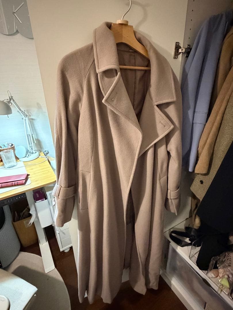 スナイデルsnide モカ　カシミヤウール　ロングコート